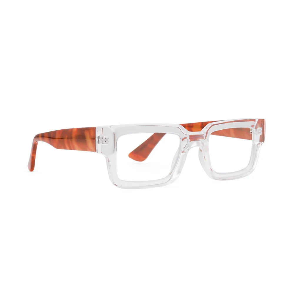 Jonah Readers - Transparent Clear with Tortoise Reading Glasses Ryan Simkhai 