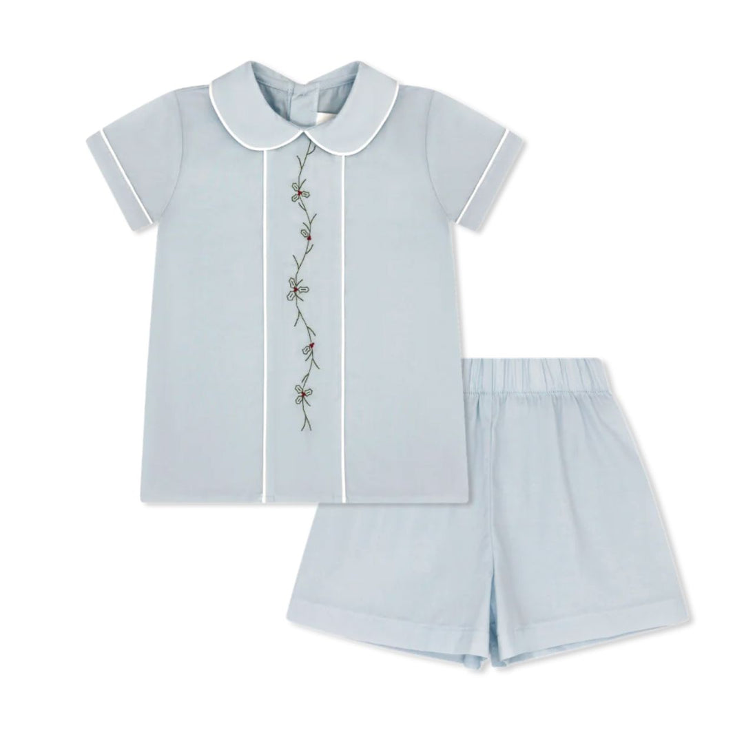 Jonathan Short Set - Boston Blue Batiste Holly Boy Set Lullaby Set 