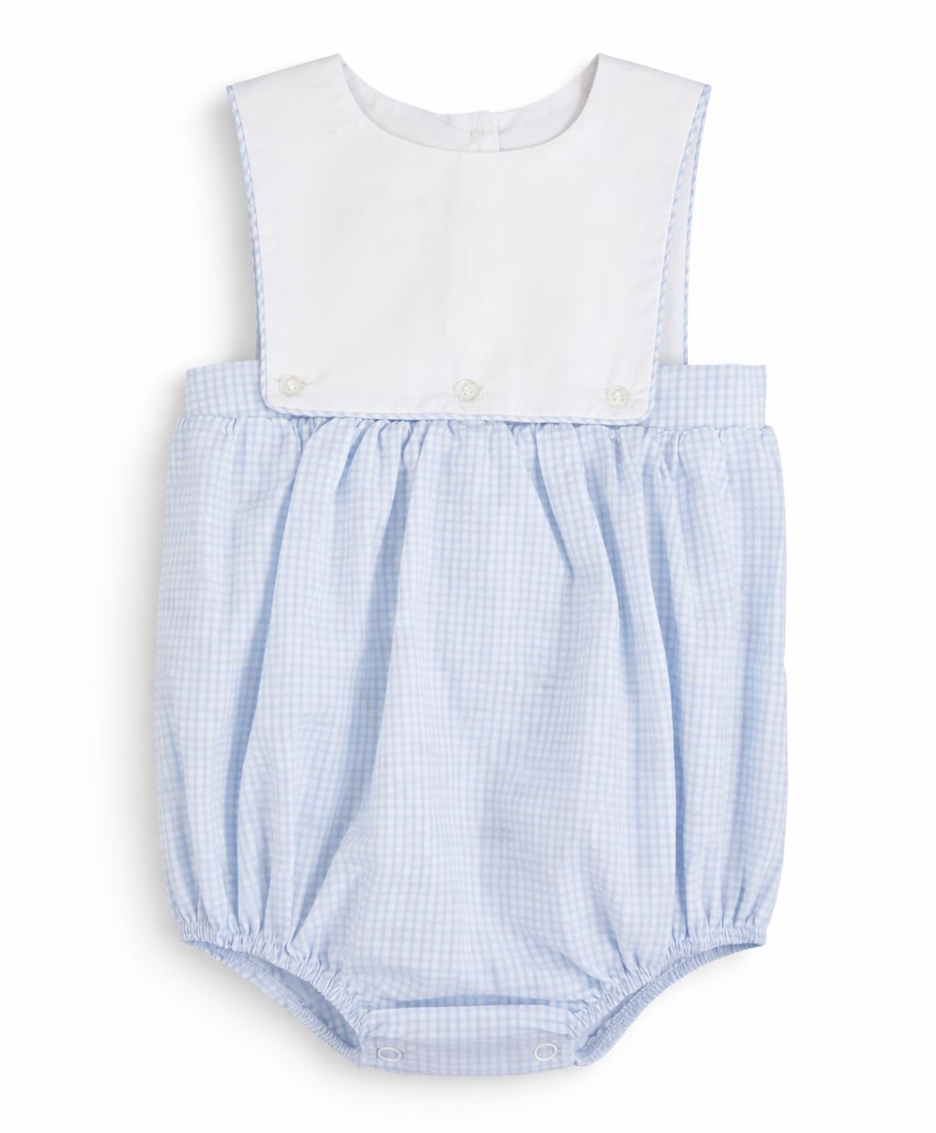 Joseph Bubble - Light Blue Gingham Boy Bubble Baby Blessings 