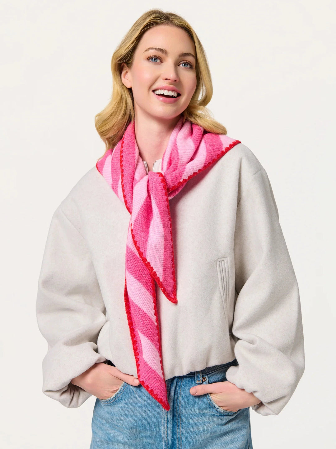 Joy Large Triangle Scarf - Pinks Scarf Shiraleah 