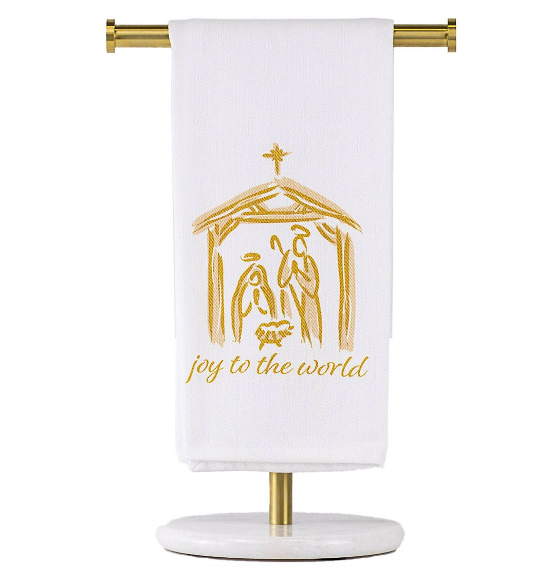 Joy To The World Nativity Hand Towel Kitchen Towel The Royal Standard 