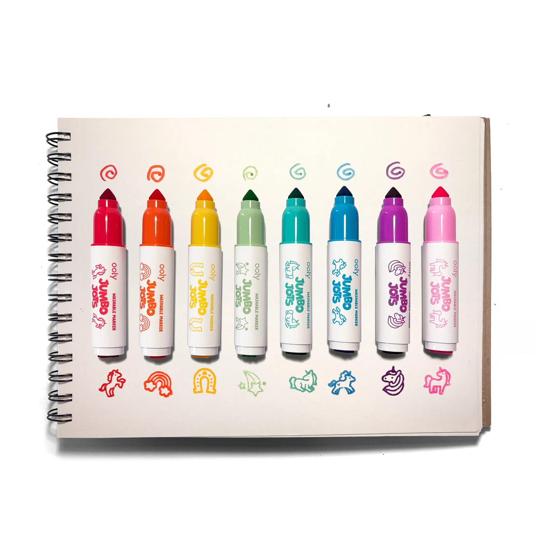 Jumbo Jots Dual Tip Unicorn Markers - Set of 8 Coloring Supplies Ooly 