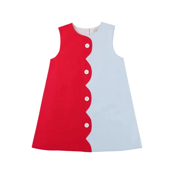 Kennedy Colorblock Jumper - Richmond Red/Buckhead Blue Girl Dress Beaufort Bonnet 