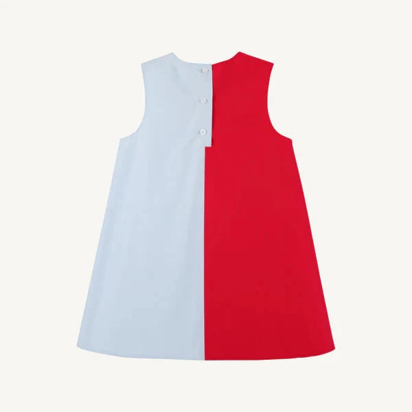 Kennedy Colorblock Jumper - Richmond Red/Buckhead Blue Girl Dress Beaufort Bonnet 