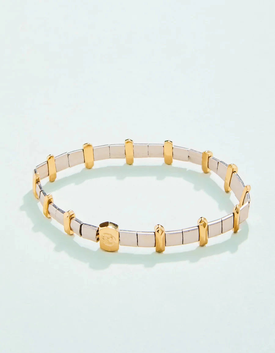 Kerra Stretch Bracelet - Gold + Silver Womens Bracelet Spartina 
