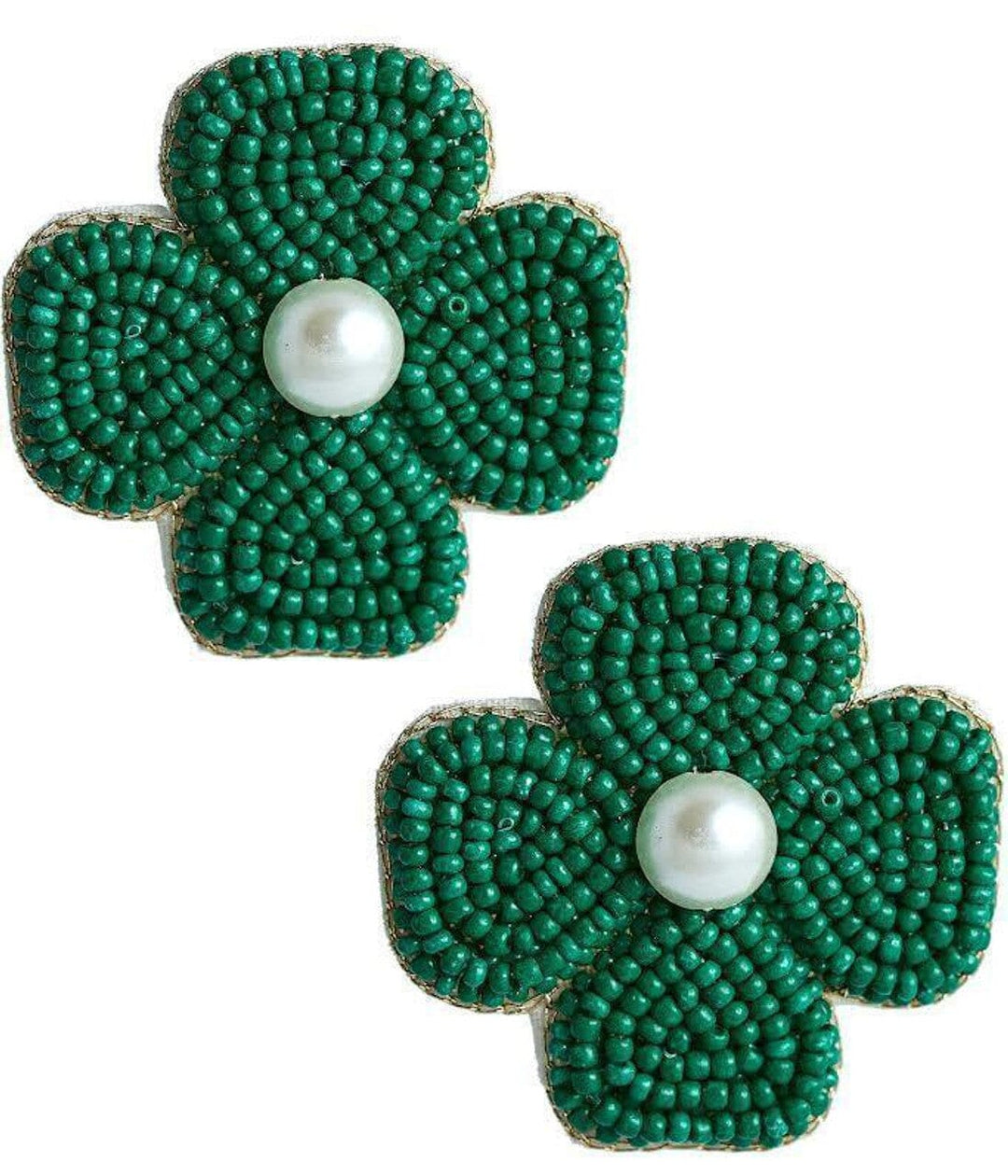 Kerry Beaded Clover Stud Earrings Womens Earrings Lisi Lerch 