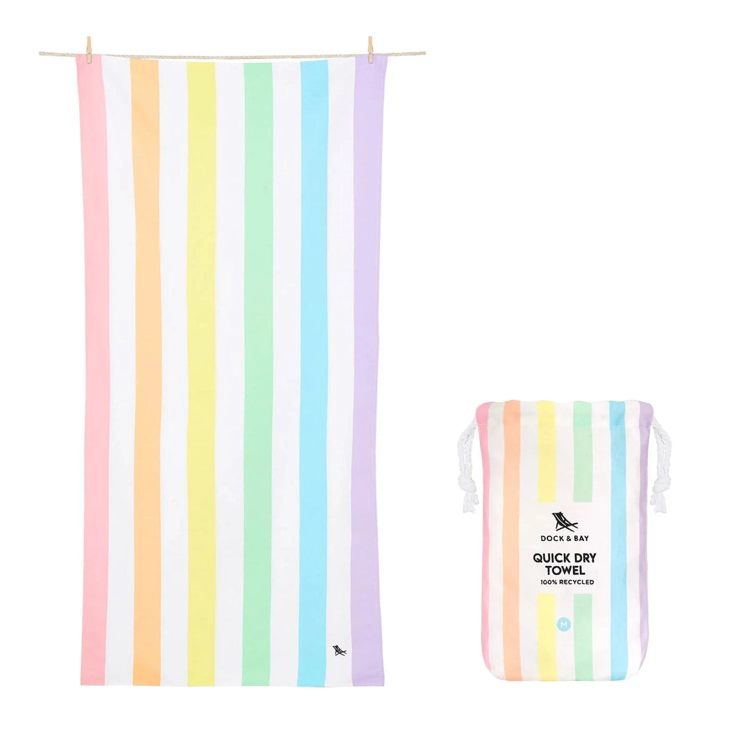 Kid's Cabana Quick Dry Towel - Medium Childrens Beach Towels Dock and Bay Unicorn Waves 