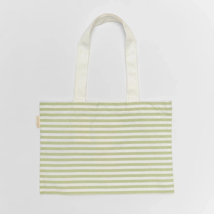 Kids Canvas Beach Bag - Duck Sage Stripe Beach Bag Sunny Life 