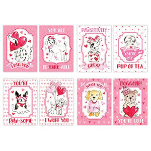 Kids Dog Valentine Set of Cards Gift Card Rosanne Beck 