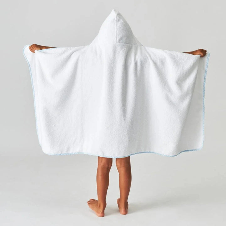 Kids' Hooded Towel- Blue Gingham Hooded Bath Towels Weezie 