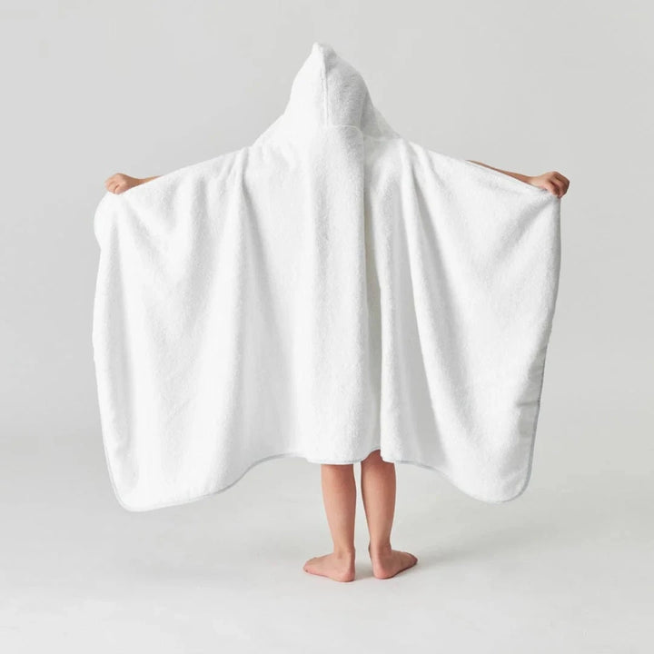 Kids' Hooded Towel- Solid White Hooded Bath Towels Weezie 