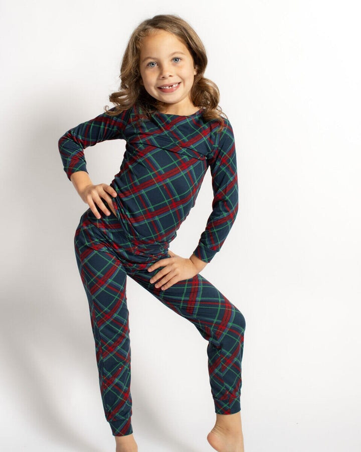 Kid's Layton Plaid Long Sleeve Pajamas Girl Pajamas The Royal Standard 
