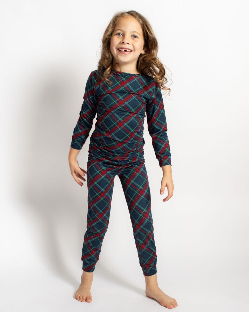 Kid's Layton Plaid Long Sleeve Pajamas Girl Pajamas The Royal Standard 