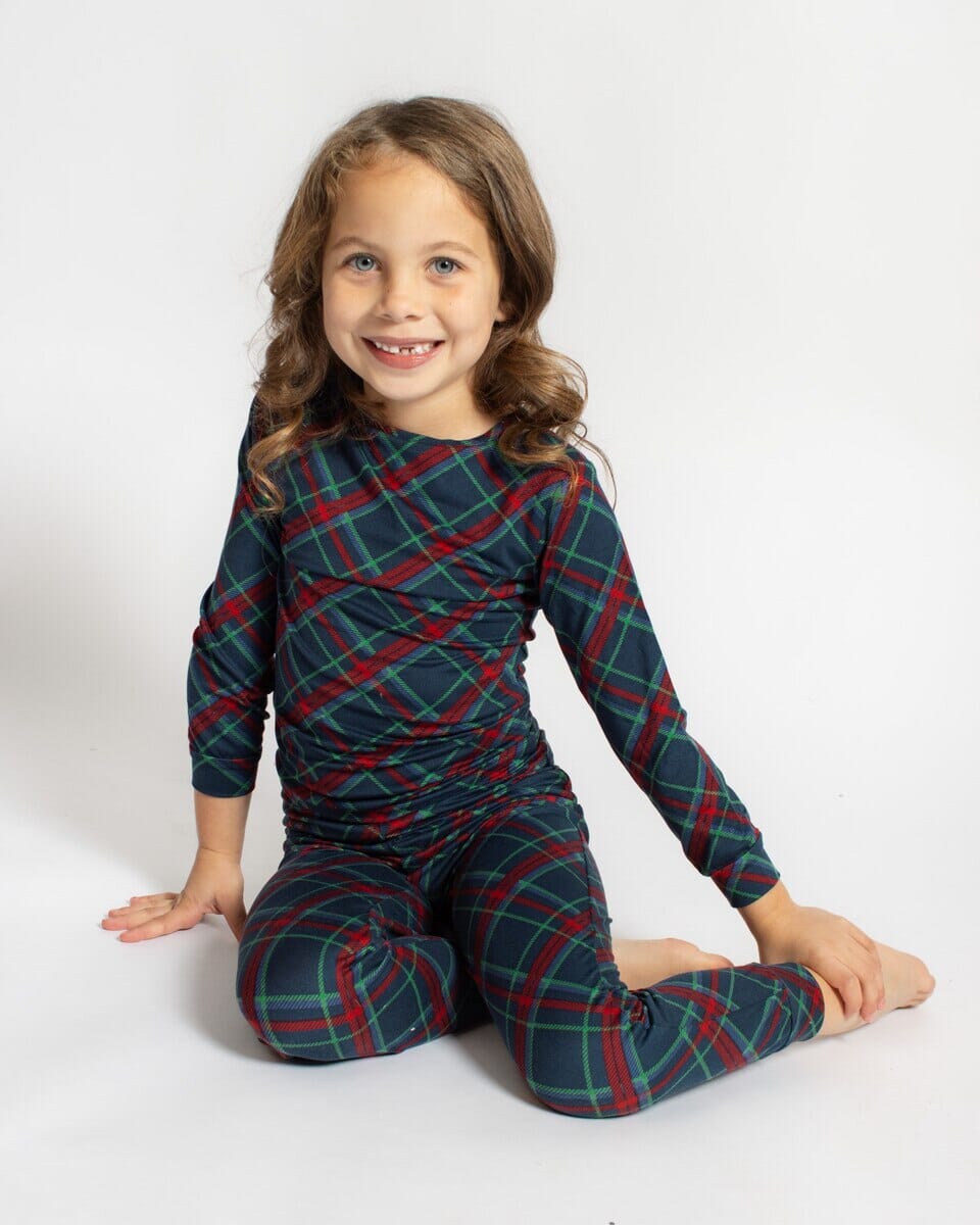 Kid's Layton Plaid Long Sleeve Pajamas Girl Pajamas The Royal Standard 