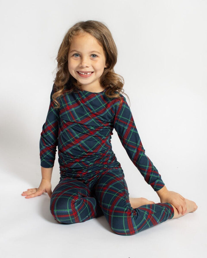 Kid's Layton Plaid Long Sleeve Pajamas Girl Pajamas The Royal Standard 