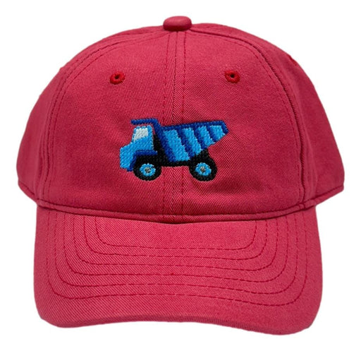 Kid's Needlepoint Hat - Blue Dump Truck Kid Hats Harding Lane 
