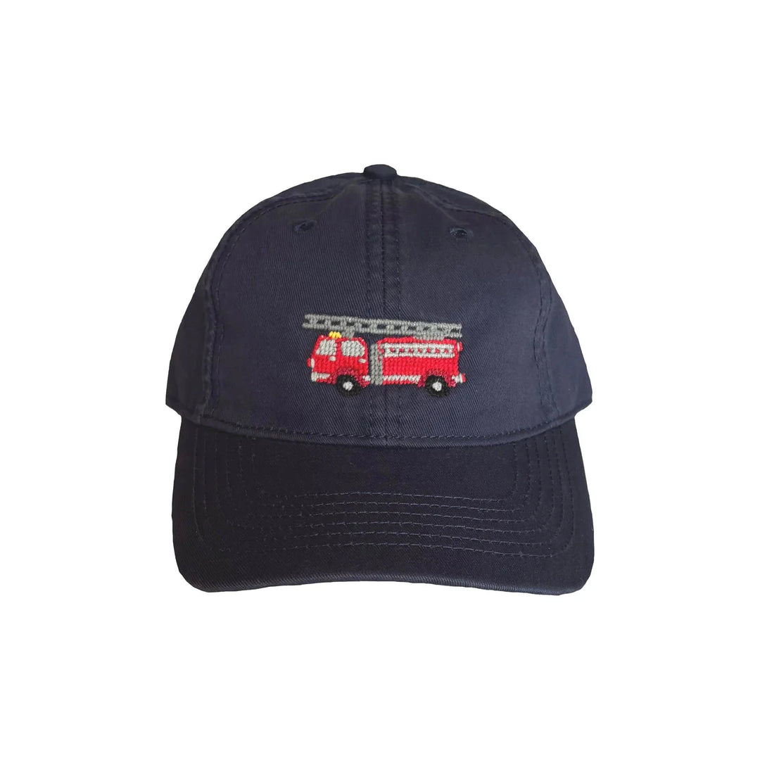 Kid's Needlepoint Hat - Fire Truck Boy Hat Harding Lane 