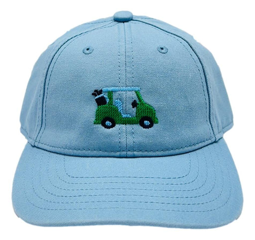 Kid's Needlepoint Hat - Green Golf Cart Kid Hats Harding Lane 