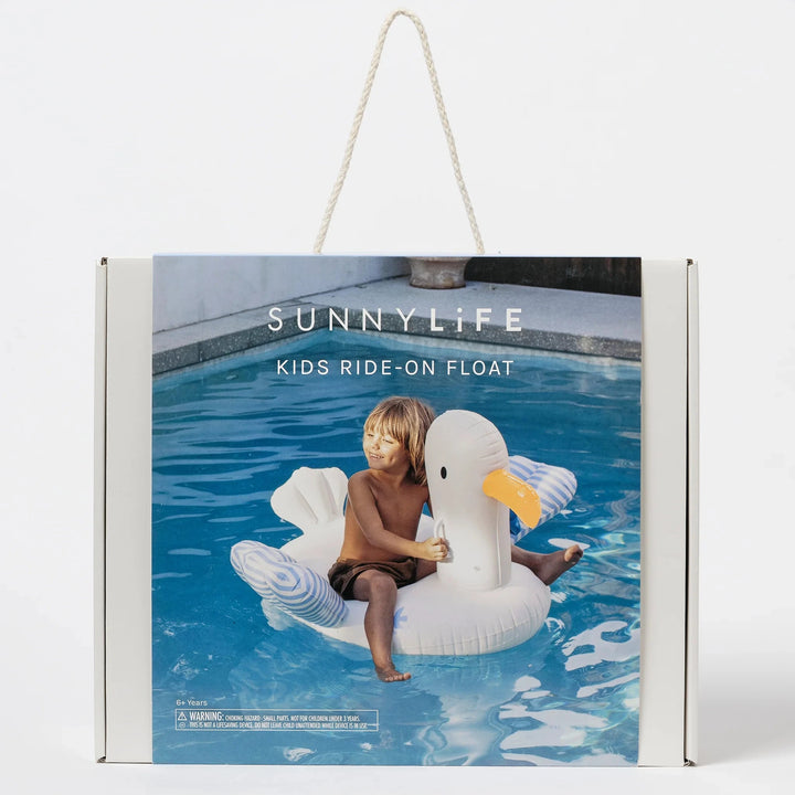 Kids Pool Float - Sid the Seagull Blue Stripe Pool Toys Sunny Life 