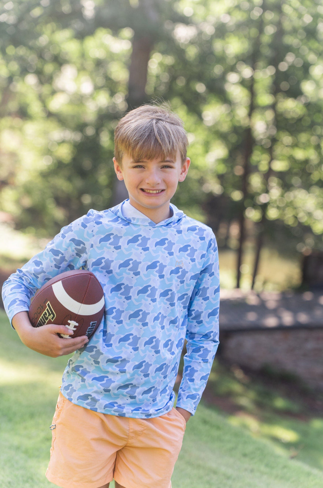 Kid's Pro Performance Hoodie T-shirt - Windsurfer Camo Boy Shirt Prodoh 