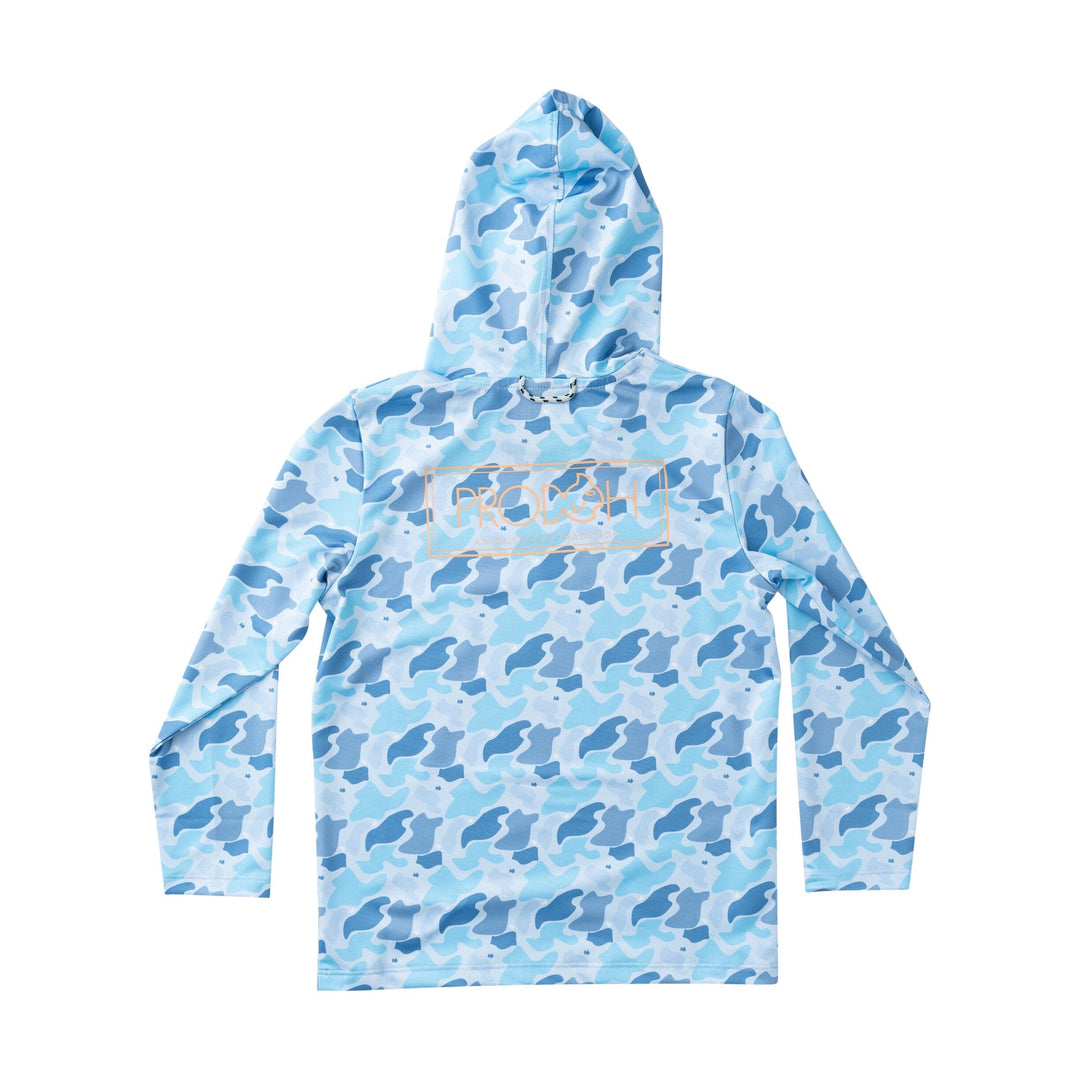 Kid's Pro Performance Hoodie T-shirt - Windsurfer Camo Boy Shirt Prodoh 