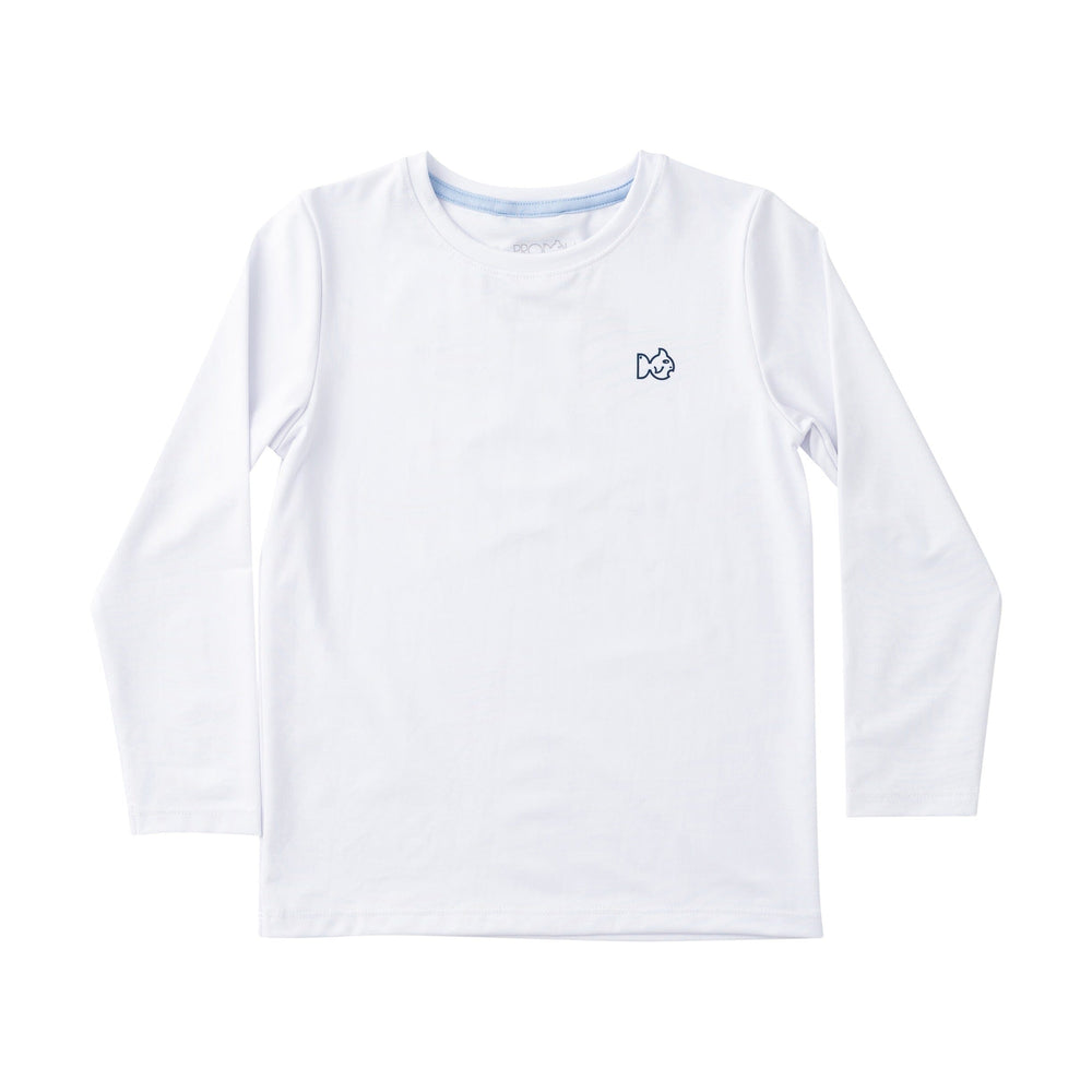 Kid's Pro Performance Long Sleeve T-shirt - Bright White Boy Shirt Prodoh 