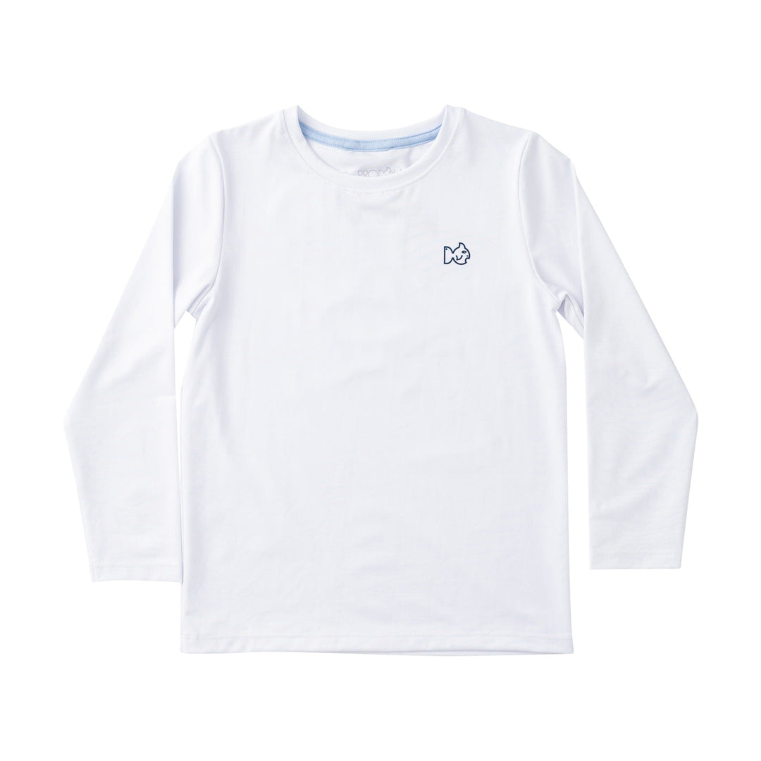 Kid's Pro Performance Long Sleeve T-shirt - Bright White Boy Shirt Prodoh 