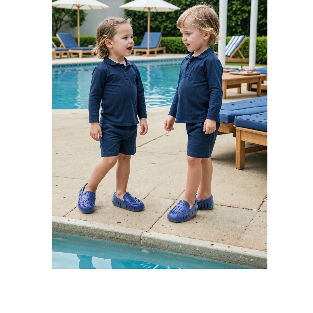 Kids Prodigy Driver Navy/Green Floafers Children Shoes Floafers 