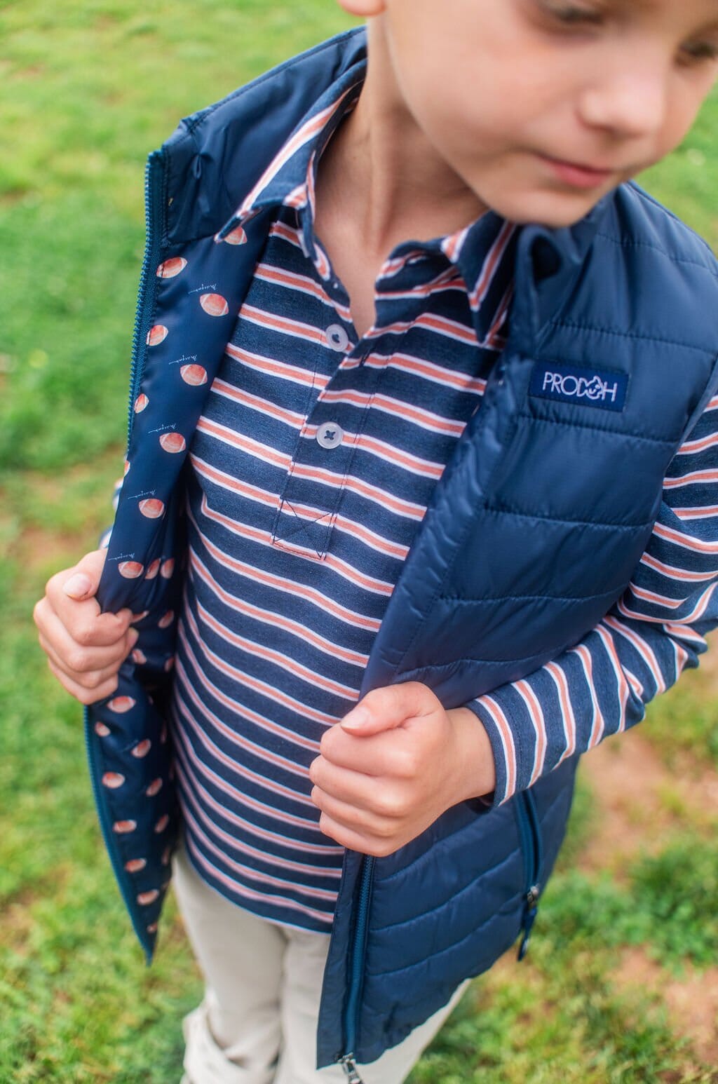 Kid's Puffer Vest - Dark Denim Boy Jacket Prodoh 