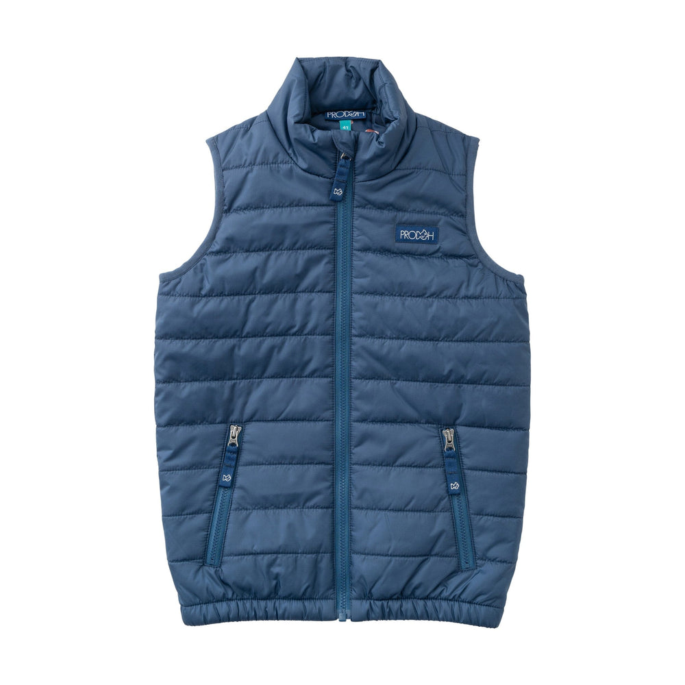 Kid's Puffer Vest - Dark Denim Boy Jacket Prodoh 