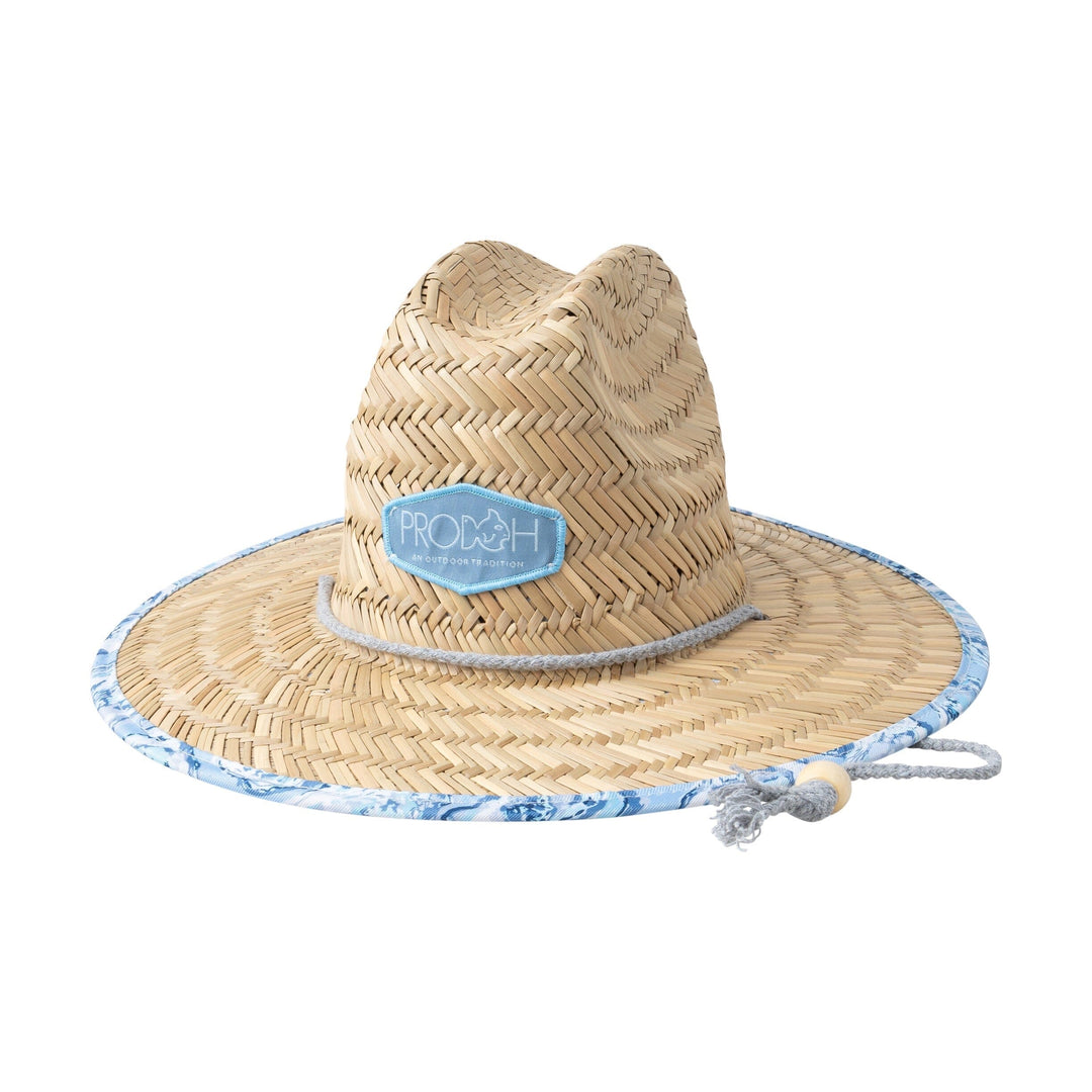 Kids Straw Lifeguard Hat - Oyster Shell Print Child Sun Hat Prodoh 