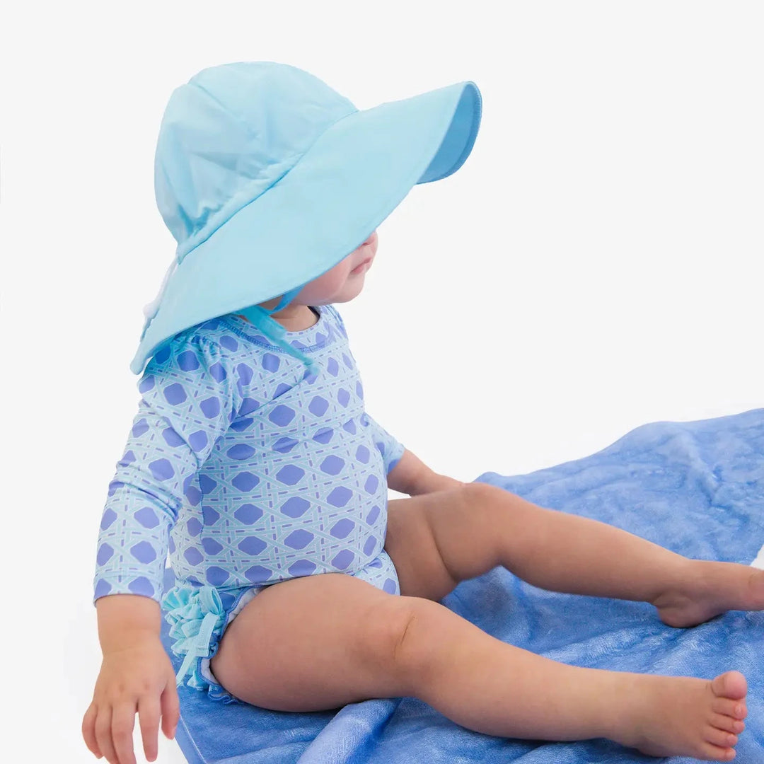 Kids Sun Protective Hat - Blue Breeze Child Sun Hat Rufflebutts 