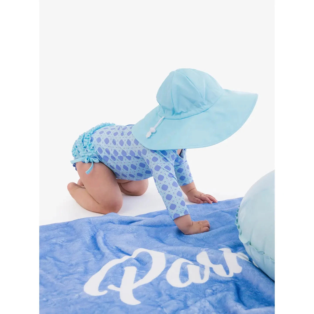 Kids Sun Protective Hat - Blue Breeze Child Sun Hat Rufflebutts 