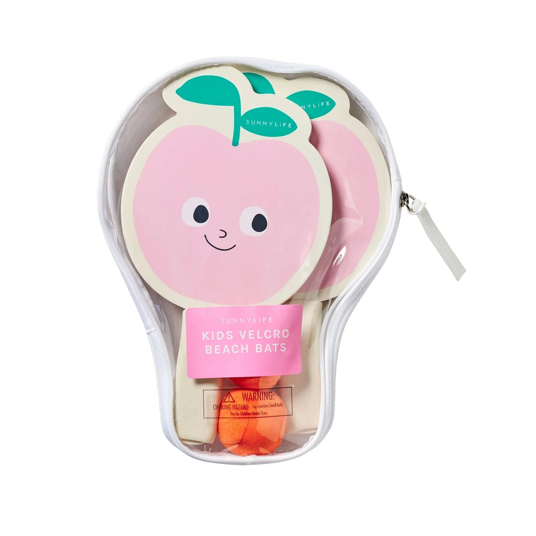 Kids Velcro Beach Bats - Poppy the Peach Pool Toys Sunny Life 