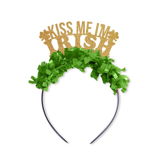 Kiss Me I'm Irish Party Headband Crown Womens Headband Festive Girl 