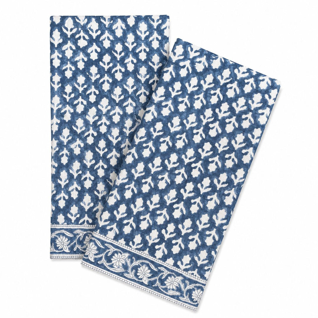 Kitchen Towel - Charlotte Indigo Kitchen Towel Pacific & Rose Textles 
