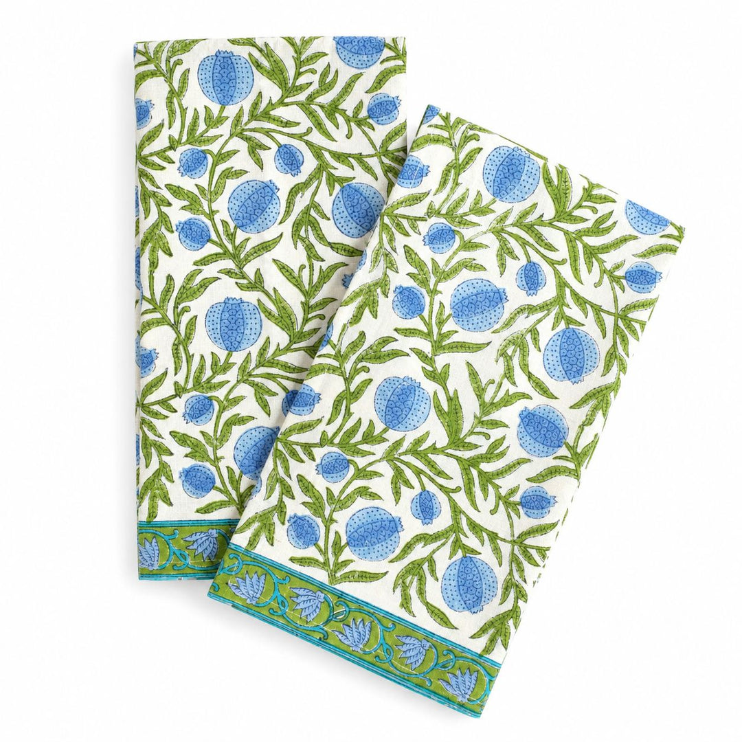 Kitchen Towel - Pomegranate Blue Kitchen Towel Pacific & Rose Textles 