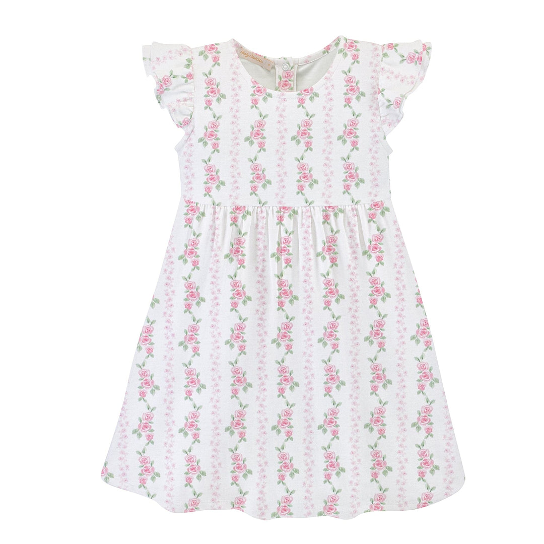 Knit Play Dress - Soft Roses Girl Dress Baby Club Chic 