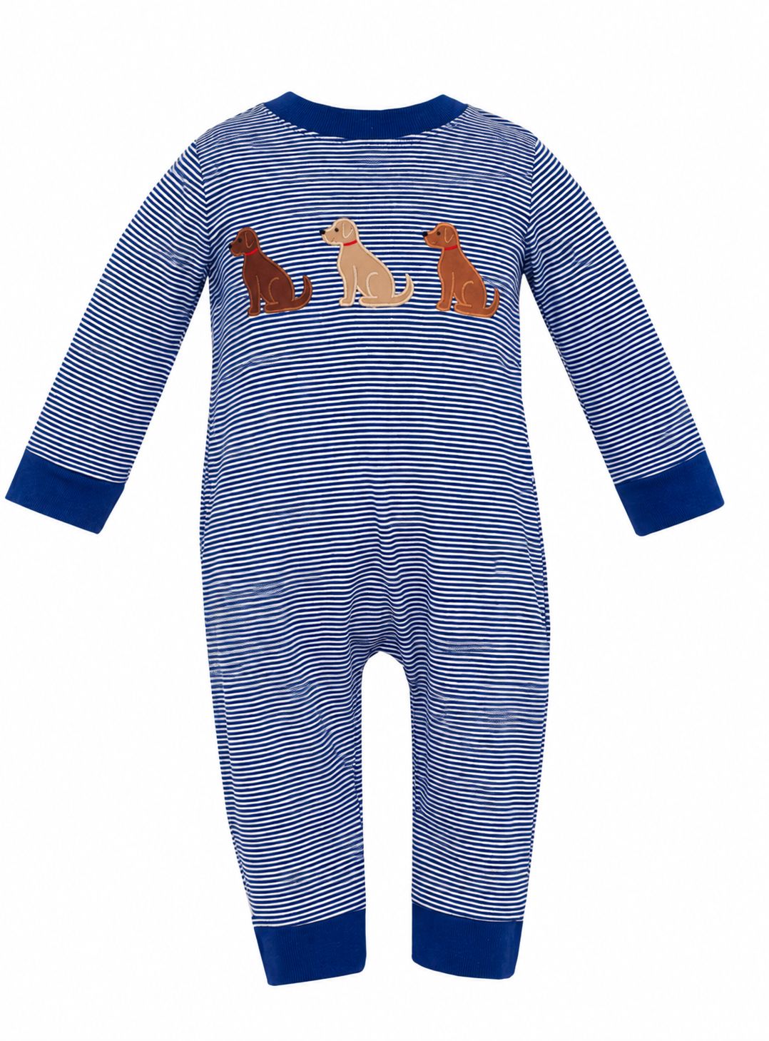 Labrador Applique Playsuit Boy Longall Claire and Charlie 