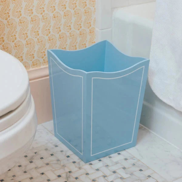 Lacquer Waste Bin - Hydrangea Wastebasket Weezie 