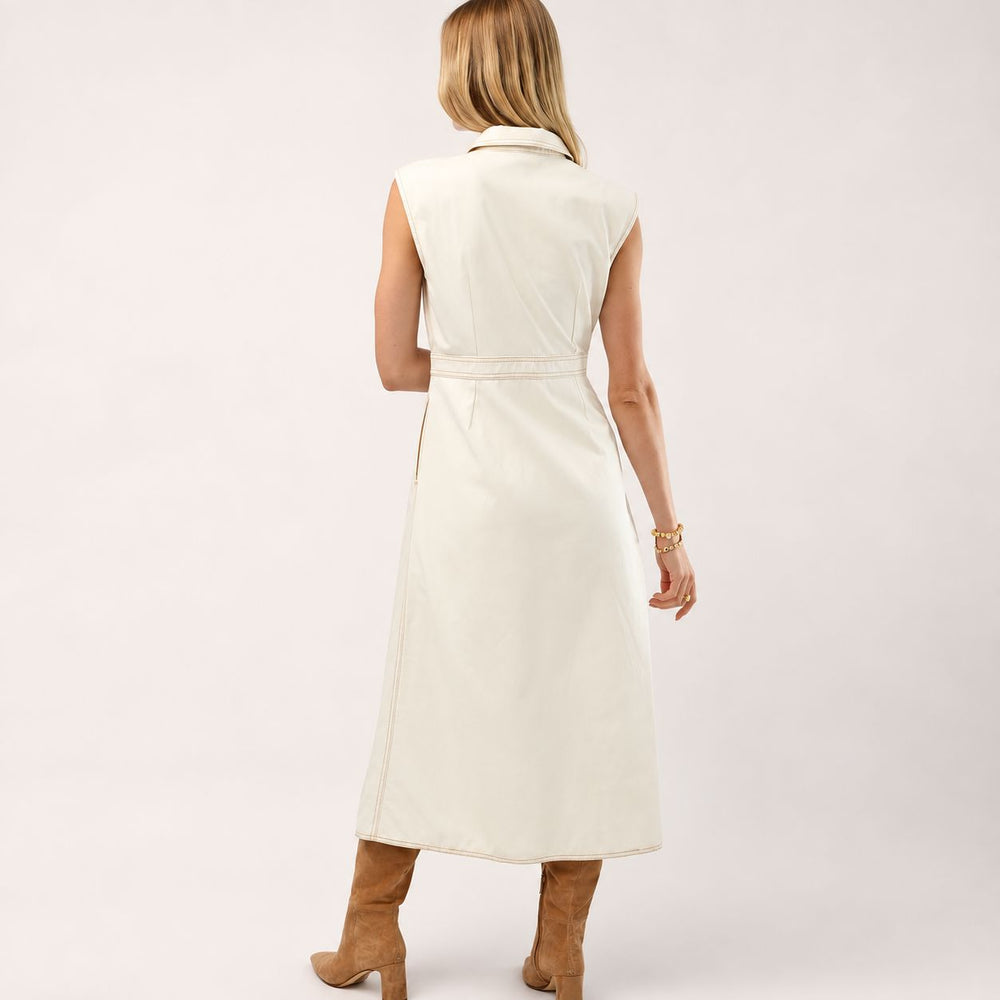 Lainey Denim Dress - Antique White Womens Dress Spartina 