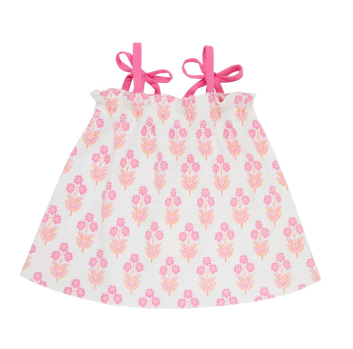 Lainey's Little Top - Bridgetown Harbour Hand Block Girl Shirt Beaufort Bonnet 