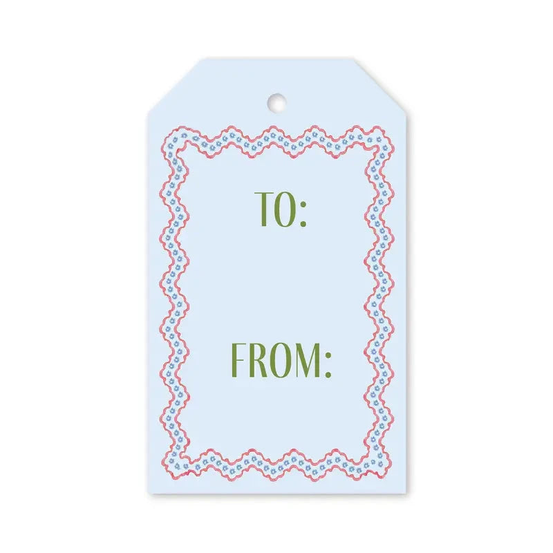 Lamia Damask Blue Gift Tags Gift Tags & Labels Dogwood Hill 