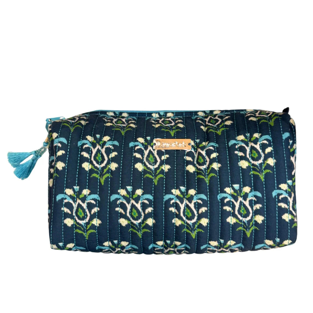 Large Cosmetic Bag - Rosemary Indigo Cosmetic/Accessories Bags Laura Park Design 