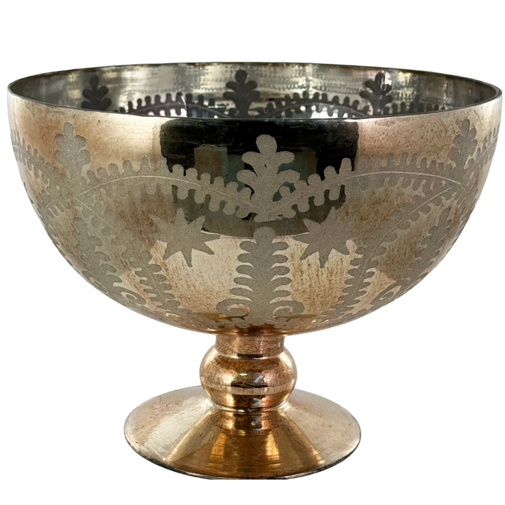 Glass Round Bowl Cut Garland - Gold