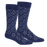 Lattice Clubs Socks - Insignia Blue Mens Socks Brown Dog 