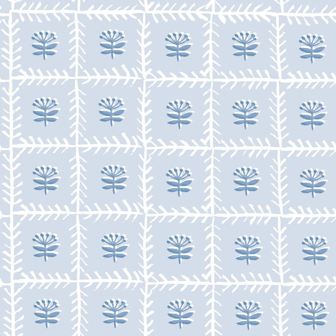 Lattie Mahjong and Game Tablecloth - Soft Blue Tablecloth Holly Stuart 
