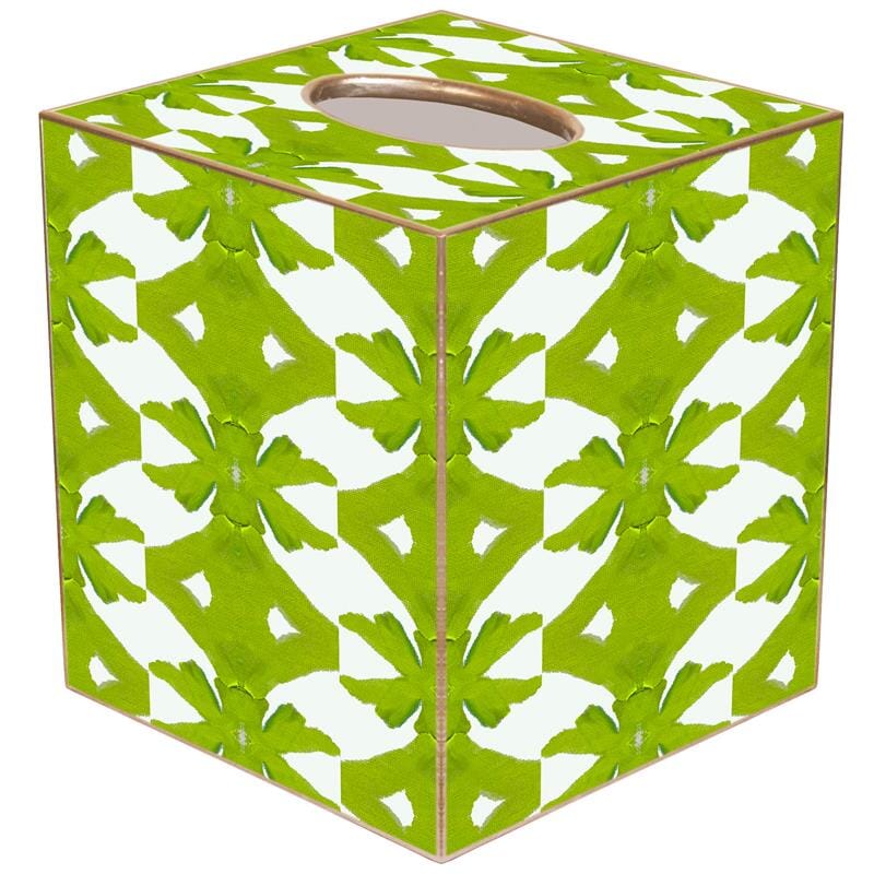 Laura Park Art Tissue Box Cover - Green Palms Tissue Box Covers Marye Kelley 
