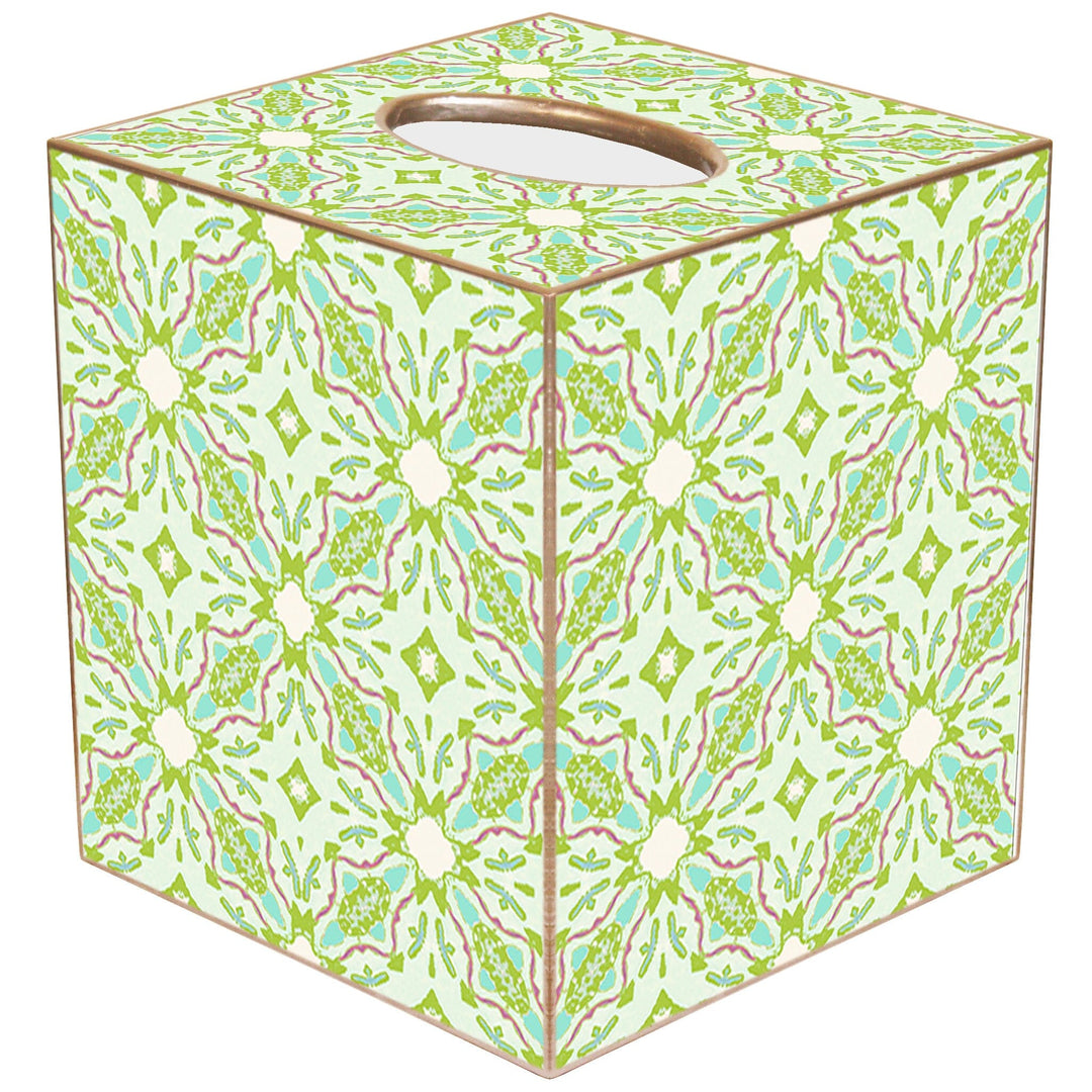Laura Park Art Tissue Box Cover - Lagos Green Tissue Box Covers Marye Kelley 