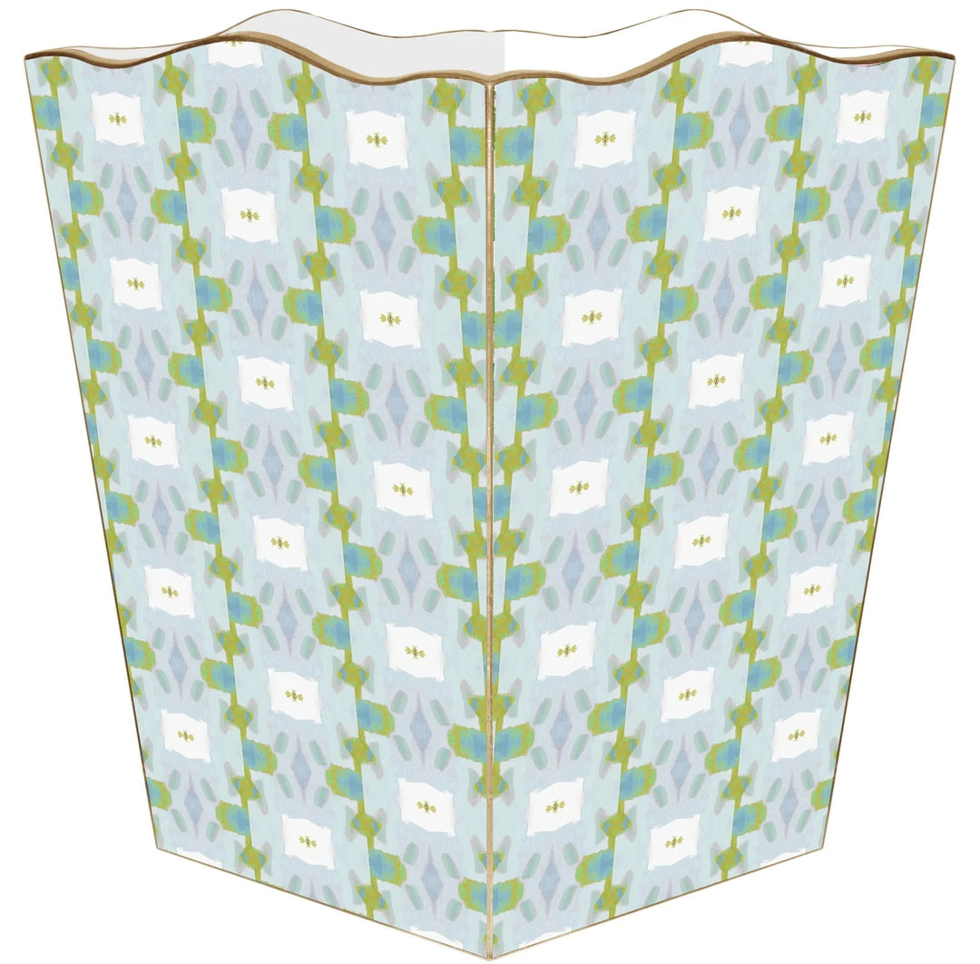 Laura Park Wastebasket - Chloe Blue Wastebasket Marye Kelley 